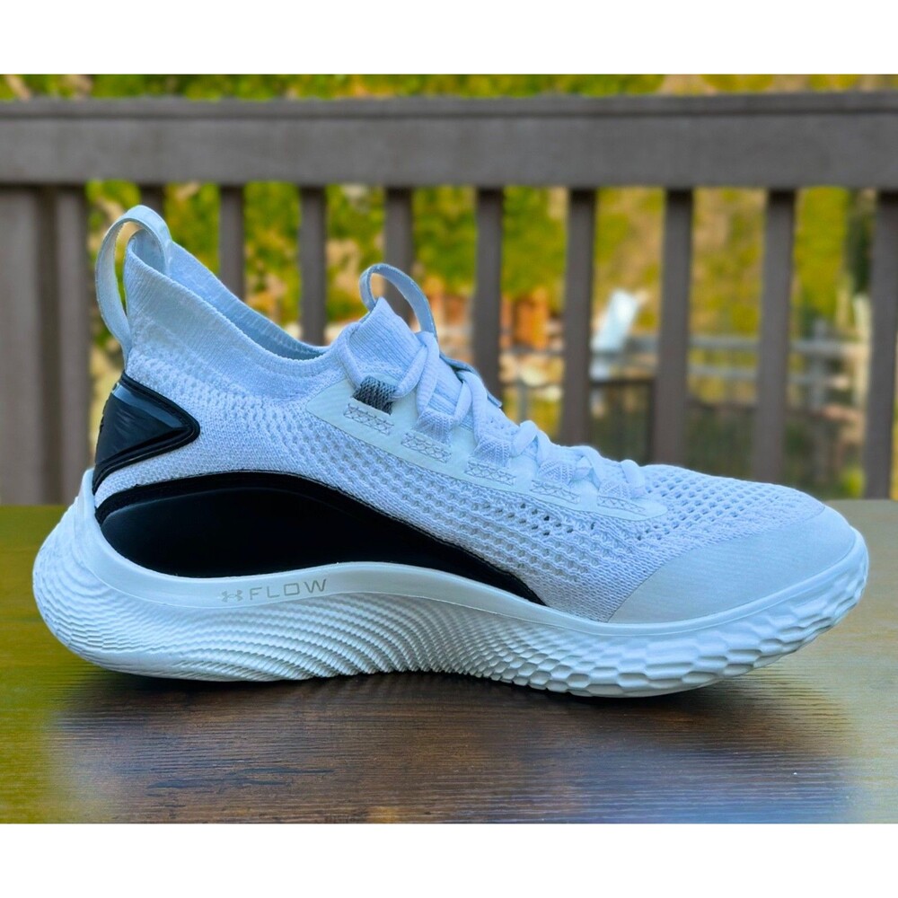 Under Armour Curry Flow White Black Basketball Shoes Youth 6Y EU 38.5 Athletic - Picture 3 of 16